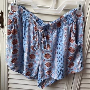 Patterned Flowy Shorts